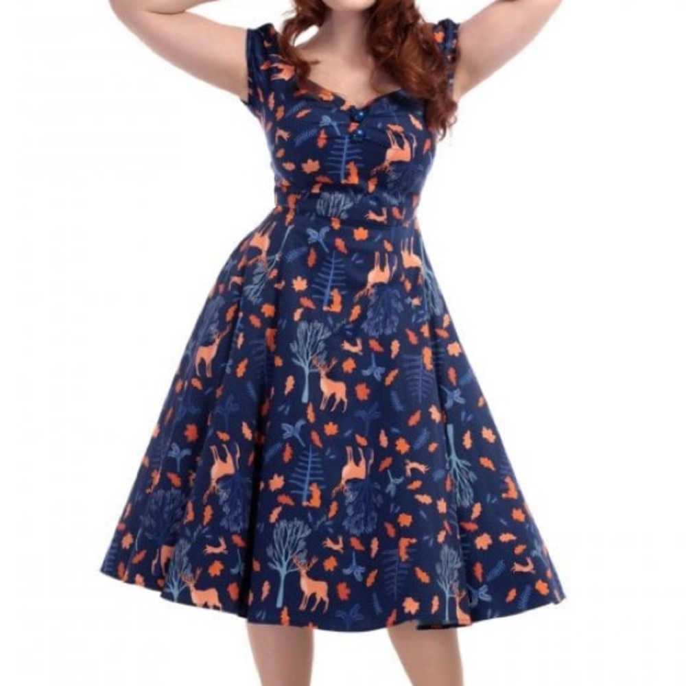 Collectif Mainline Dolores Forest Friends Dress